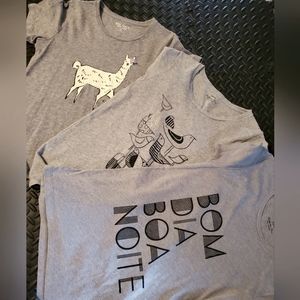 J Crew Collector Tee 3 gray shirts, small